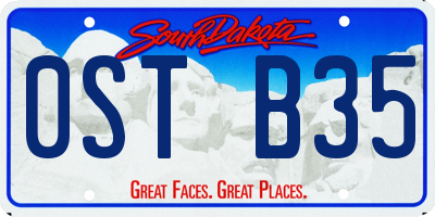 SD license plate 0STB35