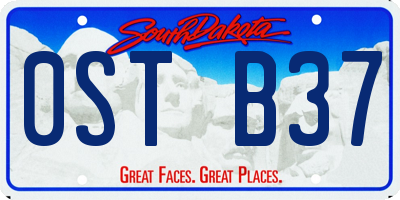 SD license plate 0STB37