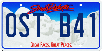SD license plate 0STB41