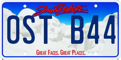 SD license plate 0STB44