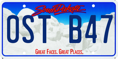SD license plate 0STB47