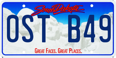 SD license plate 0STB49