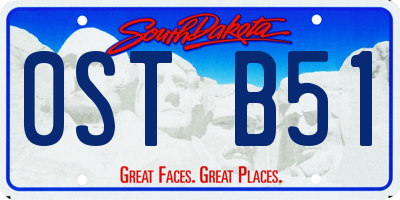 SD license plate 0STB51