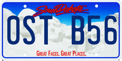 SD license plate 0STB56