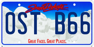 SD license plate 0STB66