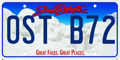 SD license plate 0STB72