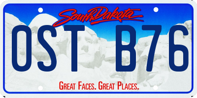 SD license plate 0STB76