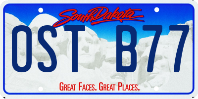SD license plate 0STB77