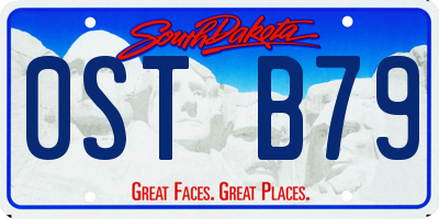 SD license plate 0STB79
