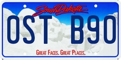 SD license plate 0STB90