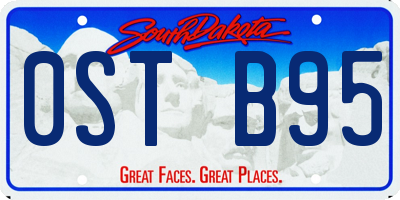 SD license plate 0STB95