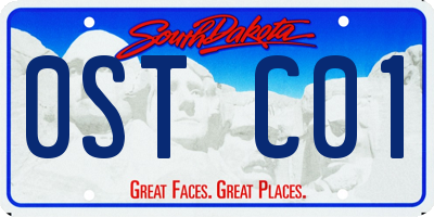 SD license plate 0STC01