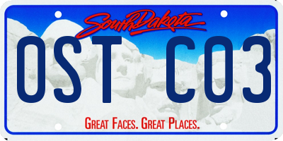 SD license plate 0STC03