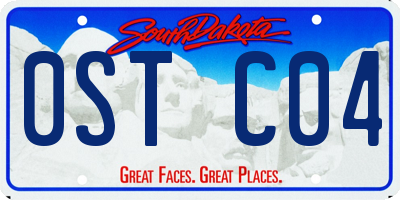 SD license plate 0STC04