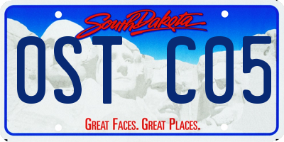 SD license plate 0STC05