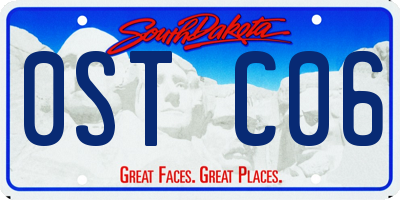 SD license plate 0STC06