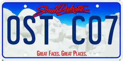 SD license plate 0STC07