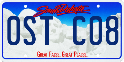 SD license plate 0STC08