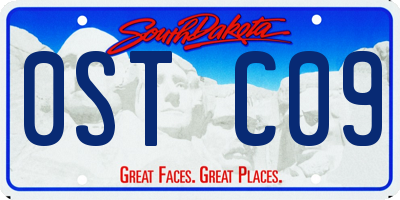 SD license plate 0STC09
