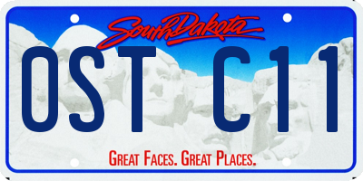 SD license plate 0STC11