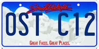 SD license plate 0STC12