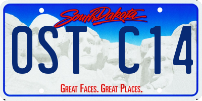 SD license plate 0STC14