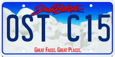 SD license plate 0STC15