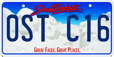 SD license plate 0STC16