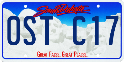 SD license plate 0STC17