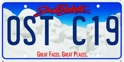 SD license plate 0STC19