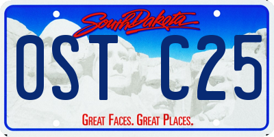 SD license plate 0STC25