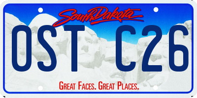 SD license plate 0STC26