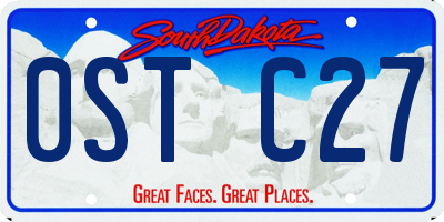 SD license plate 0STC27