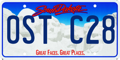 SD license plate 0STC28