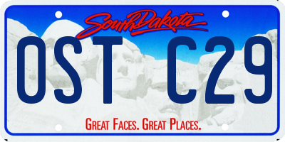 SD license plate 0STC29