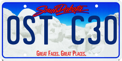 SD license plate 0STC30