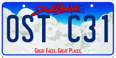 SD license plate 0STC31