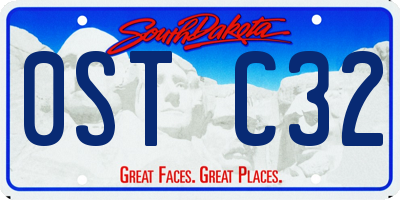 SD license plate 0STC32