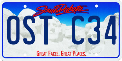SD license plate 0STC34