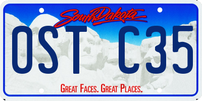 SD license plate 0STC35