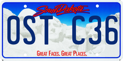SD license plate 0STC36