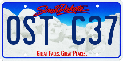 SD license plate 0STC37
