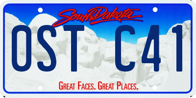 SD license plate 0STC41