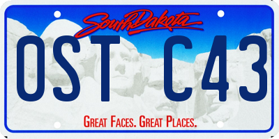 SD license plate 0STC43
