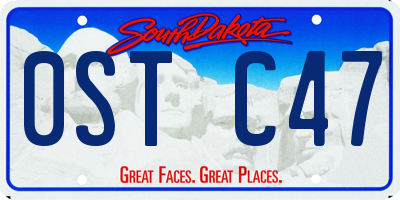 SD license plate 0STC47