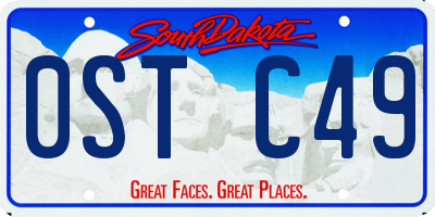 SD license plate 0STC49