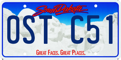 SD license plate 0STC51