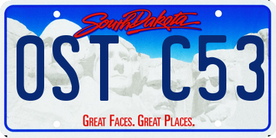 SD license plate 0STC53