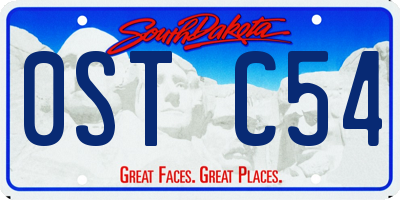 SD license plate 0STC54