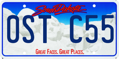 SD license plate 0STC55